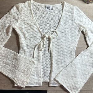 White tie front top